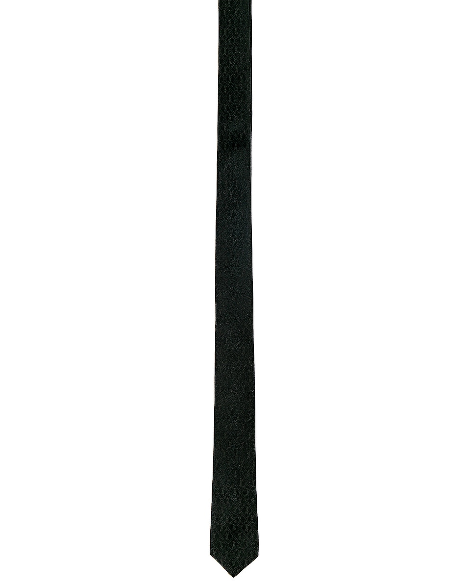 Image 1 of Saint Laurent Monogram Tie in Black