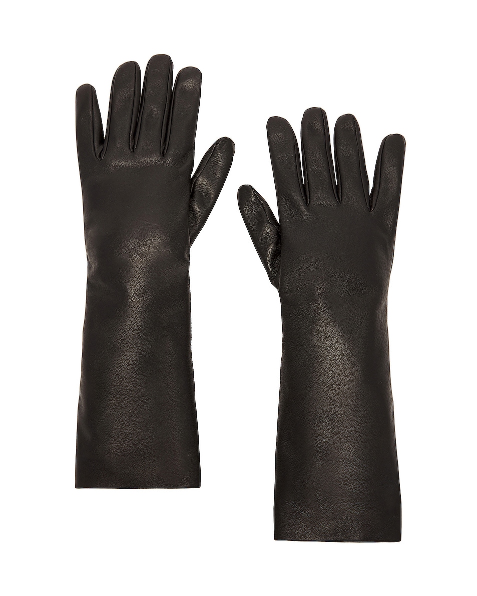 Image 1 of Saint Laurent Long Gloves in Black