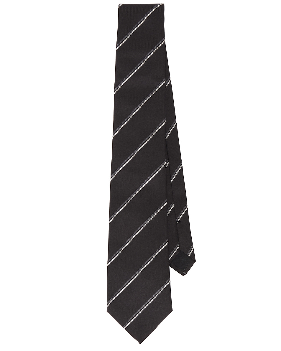 Image 1 of Saint Laurent Tie in Black & Grey