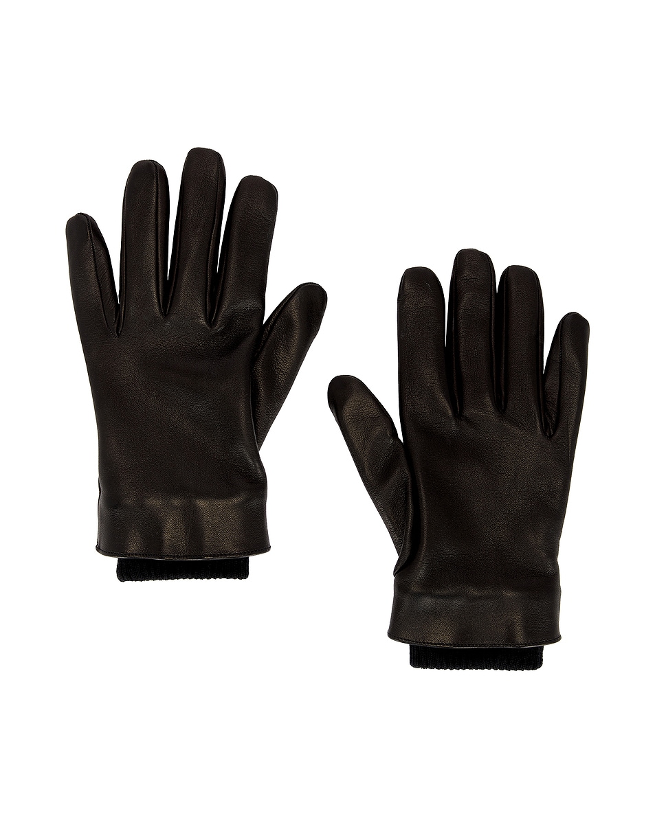 Image 1 of Saint Laurent Leather Gloves in Black