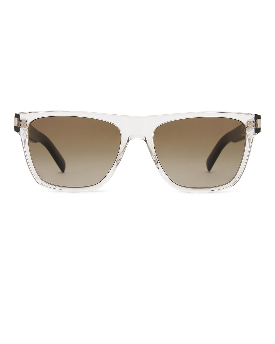 Image 1 of Saint Laurent Square Sunglassses in Clear