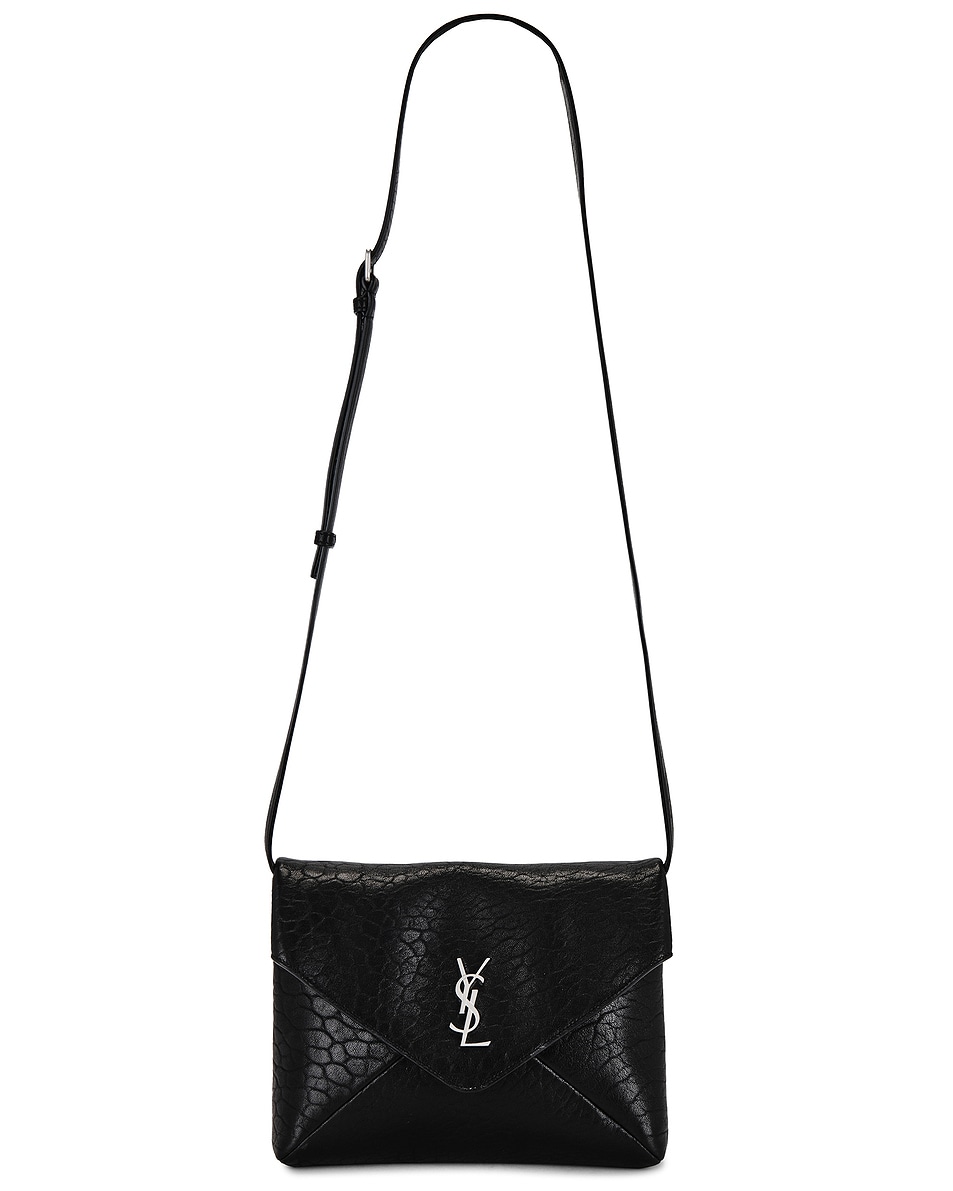 Image 1 of Saint Laurent Envelope Pouch On Strap in Nero