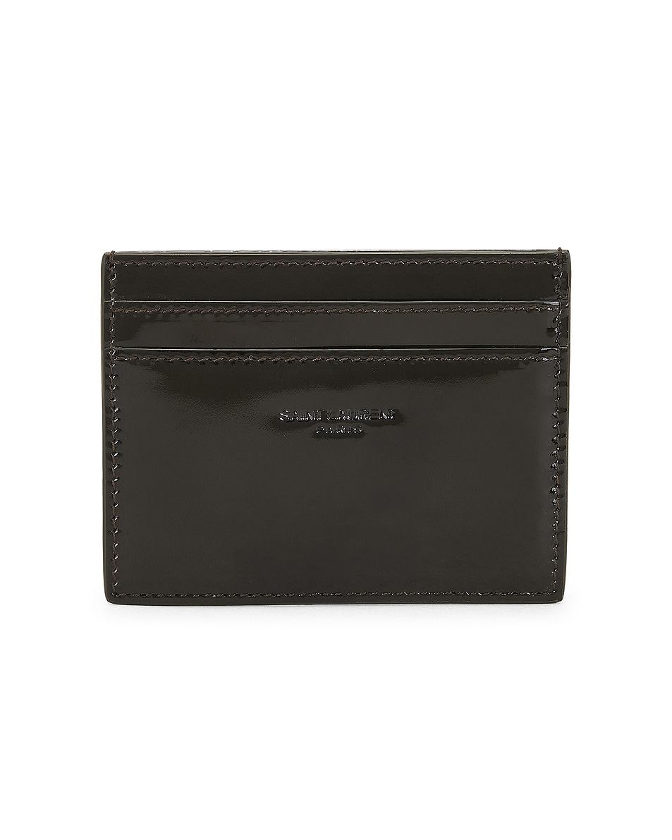 Image 1 of Saint Laurent Credit Card Case in Dark Vineyard