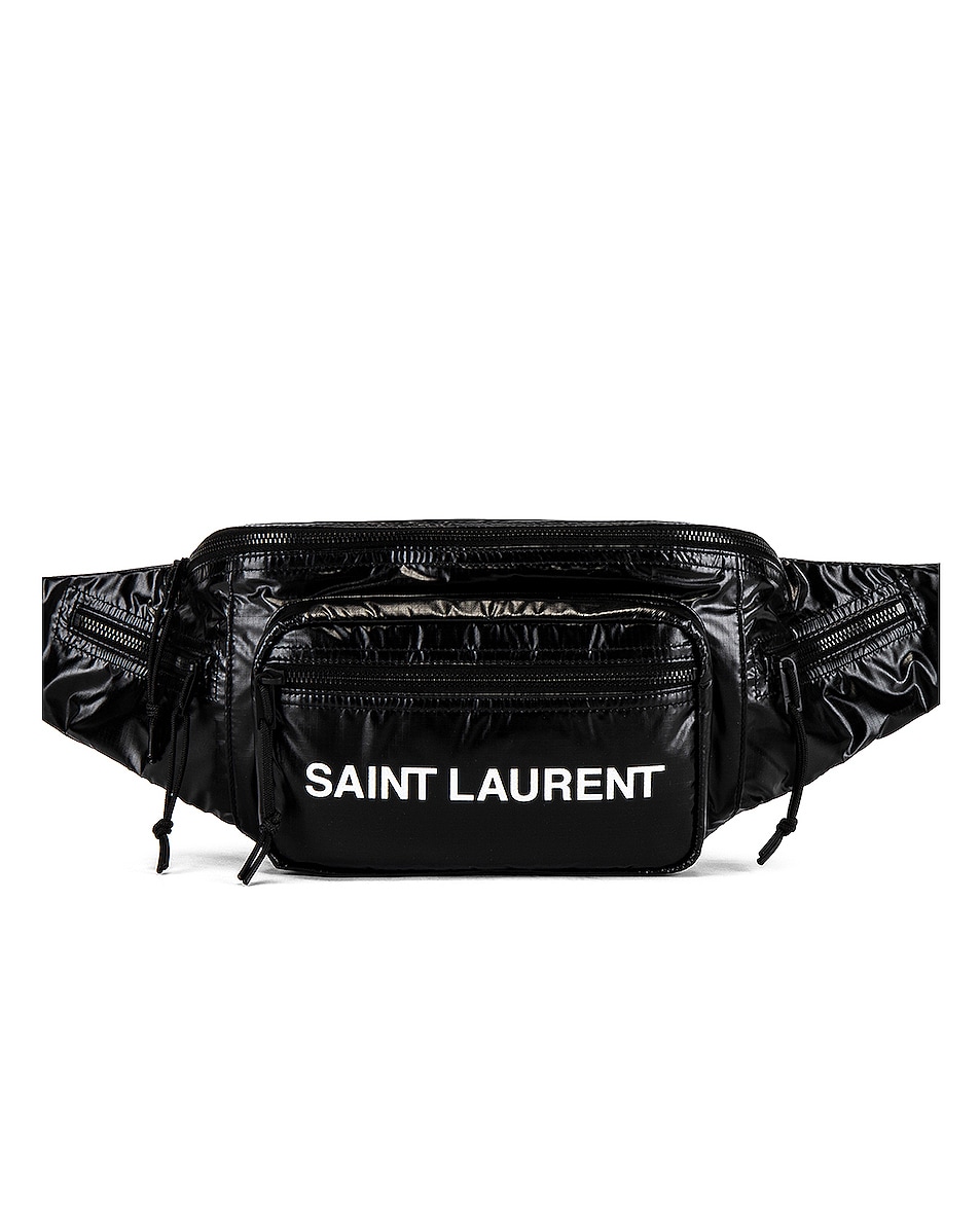 Image 1 of Saint Laurent Nylon Ripstop Bodybag in Black & Platinum