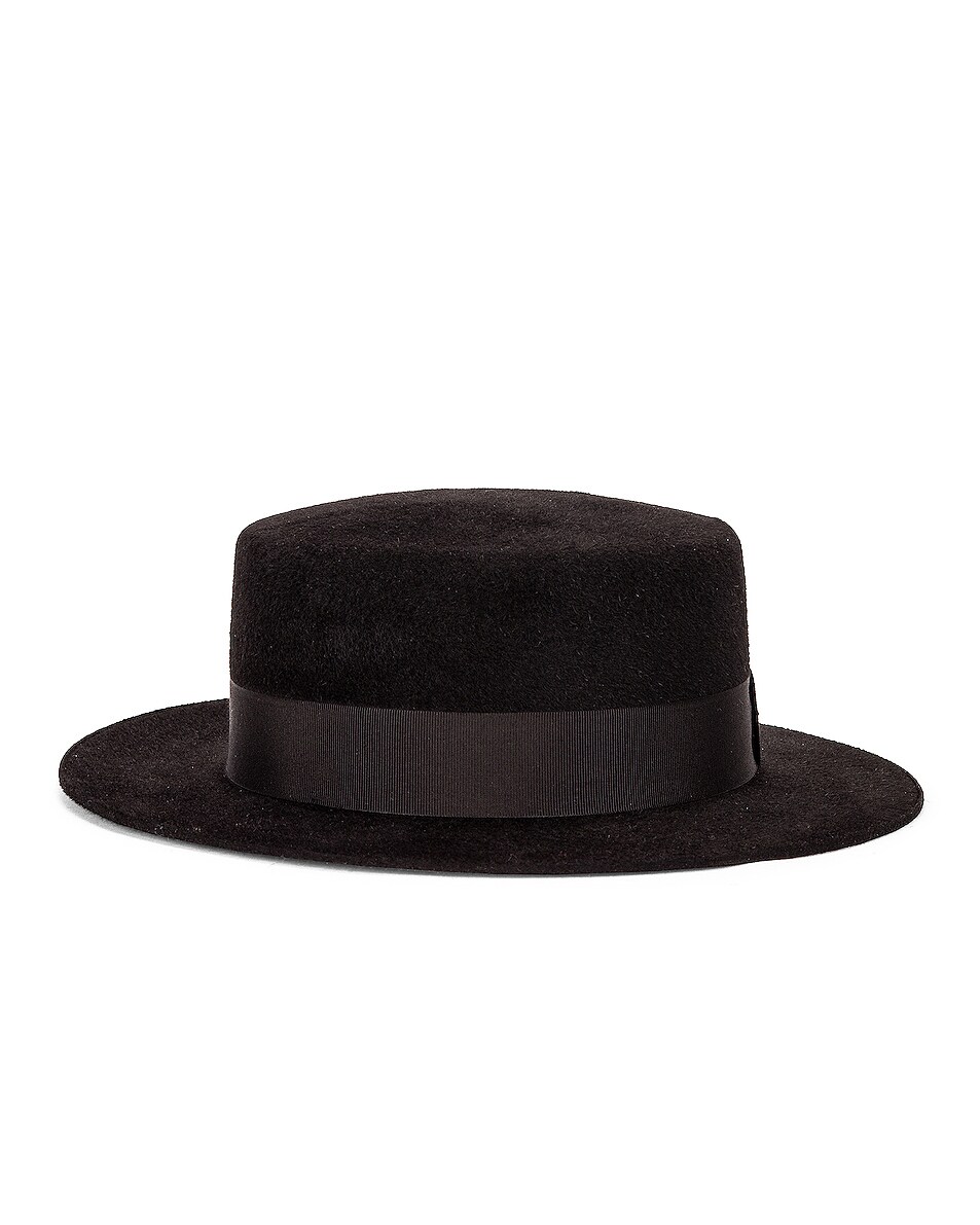 Image 1 of Saint Laurent Canopy Hat in Noir