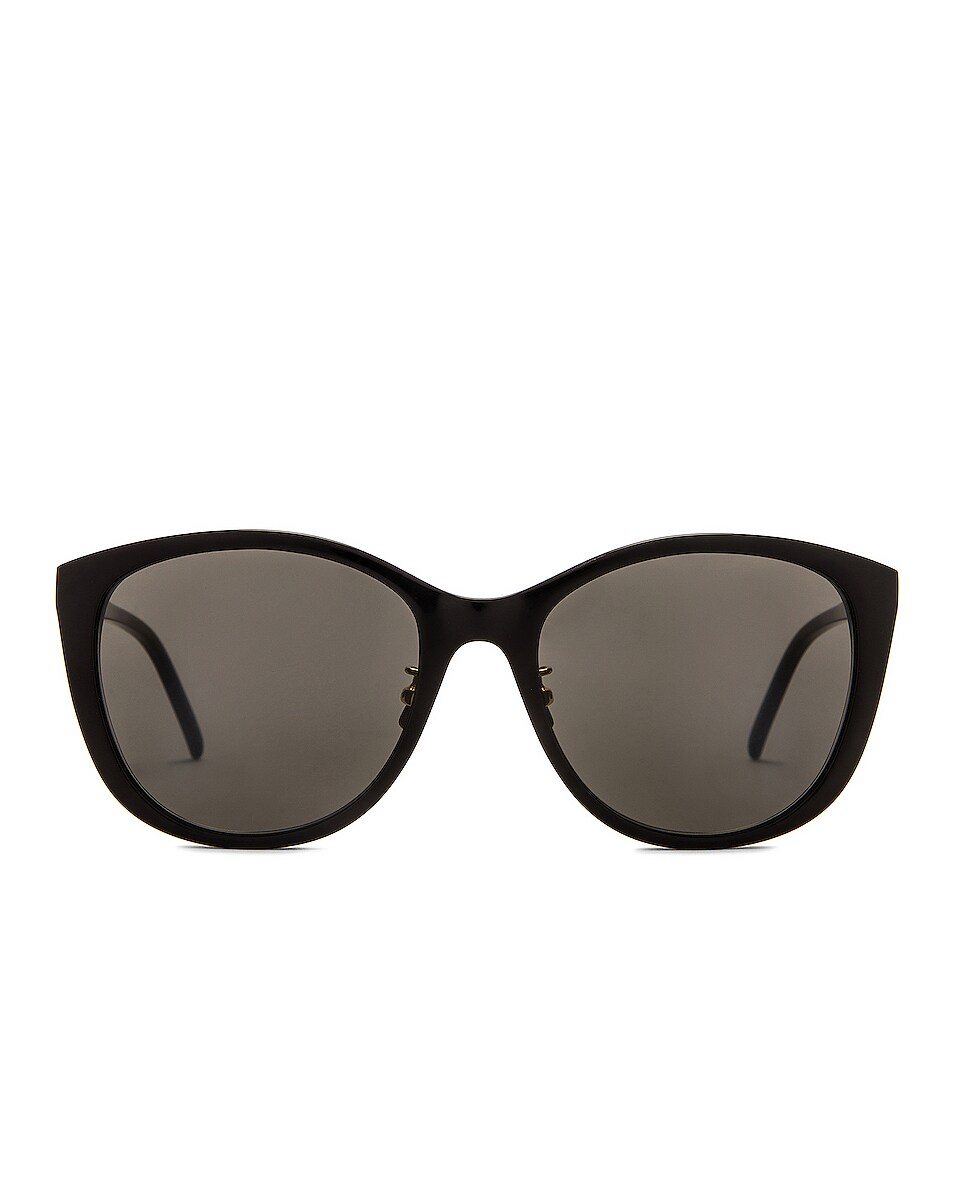 Image 1 of Saint Laurent Feminine Acetate Sunglasses in Black & Gold