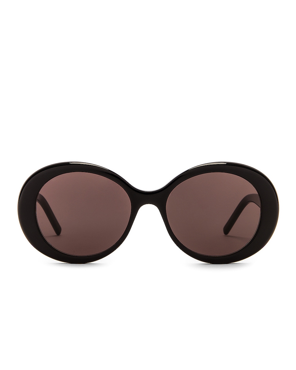 Image 1 of Saint Laurent Acetate Round Sunglasses in Black