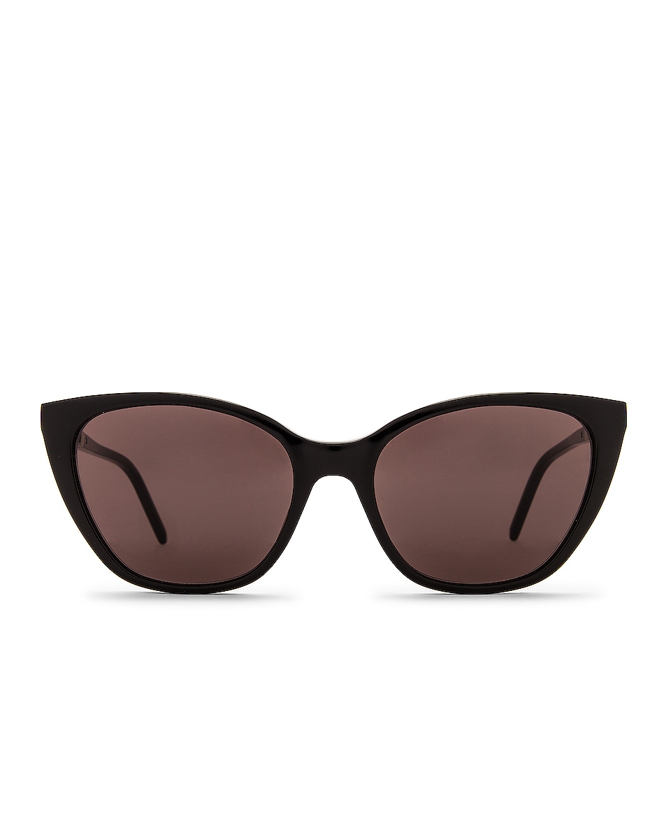Image 1 of Saint Laurent Acetate Cat Eye Sunglasses in Black