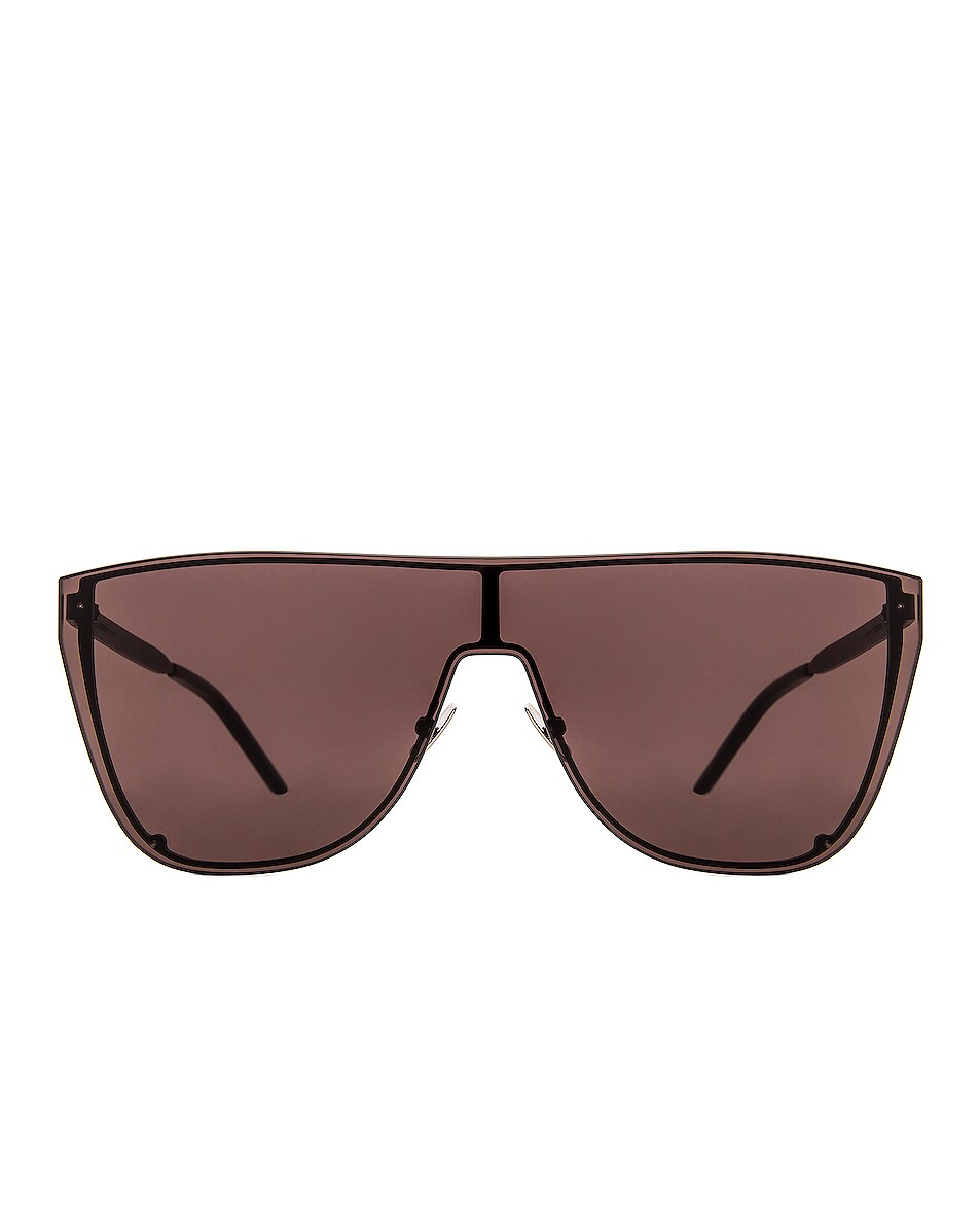 Image 1 of Saint Laurent Mask Sunglasses in Black