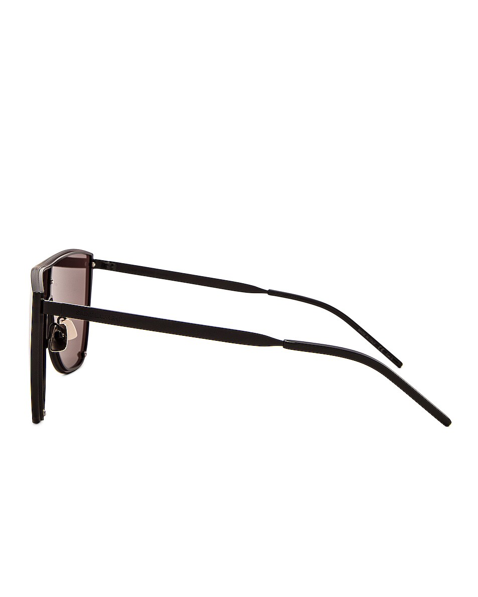 Saint Laurent Mask Sunglasses In Black Fwrd