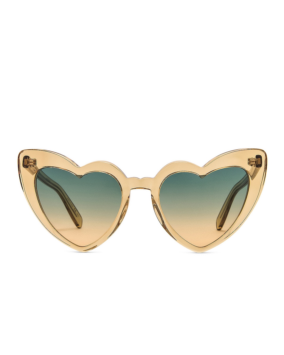Image 1 of Saint Laurent Lou Lou Sunglasses in Shiny Transparent Honey