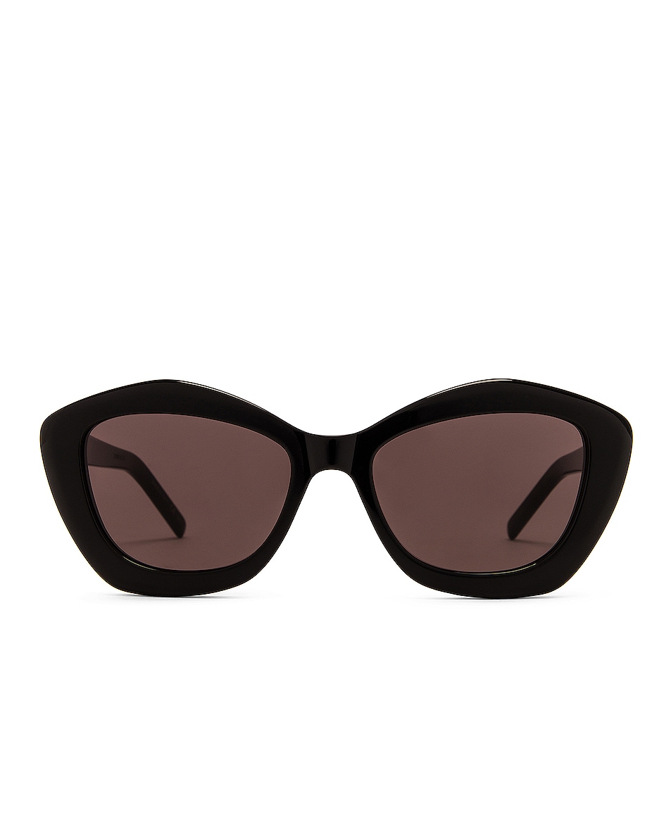 Image 1 of Saint Laurent Bold Acetate Sunglasses in Shiny Black