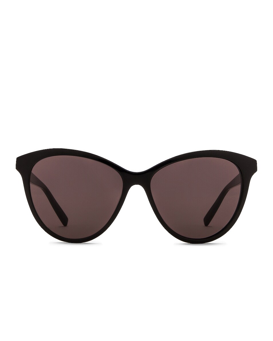 Image 1 of Saint Laurent Acetate Cat Eye Sunglasses in Shiny Black