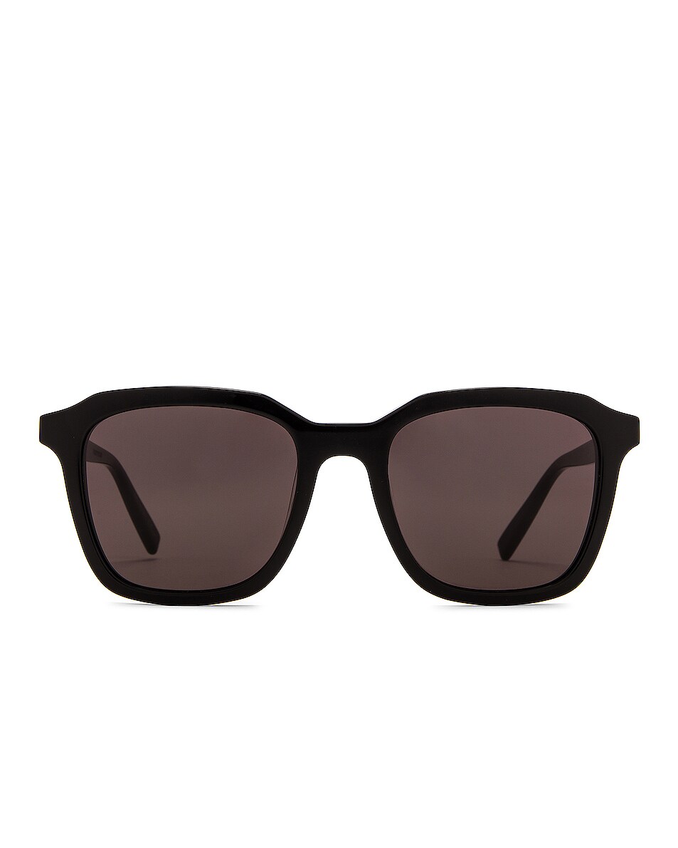 Image 1 of Saint Laurent Acetate Square Sunglasses in Shiny Black