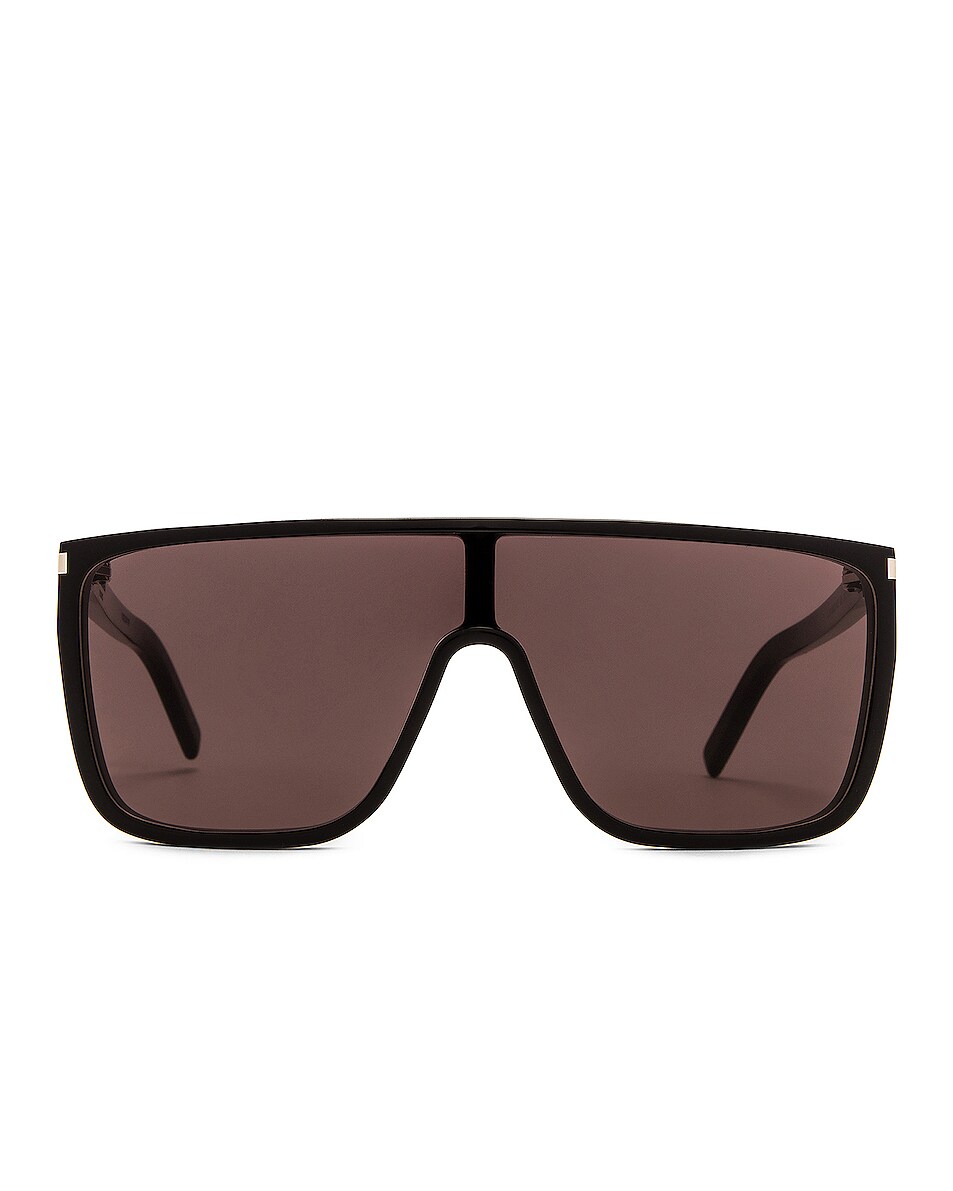 Image 1 of Saint Laurent Mask Ace Sunglasses in Black