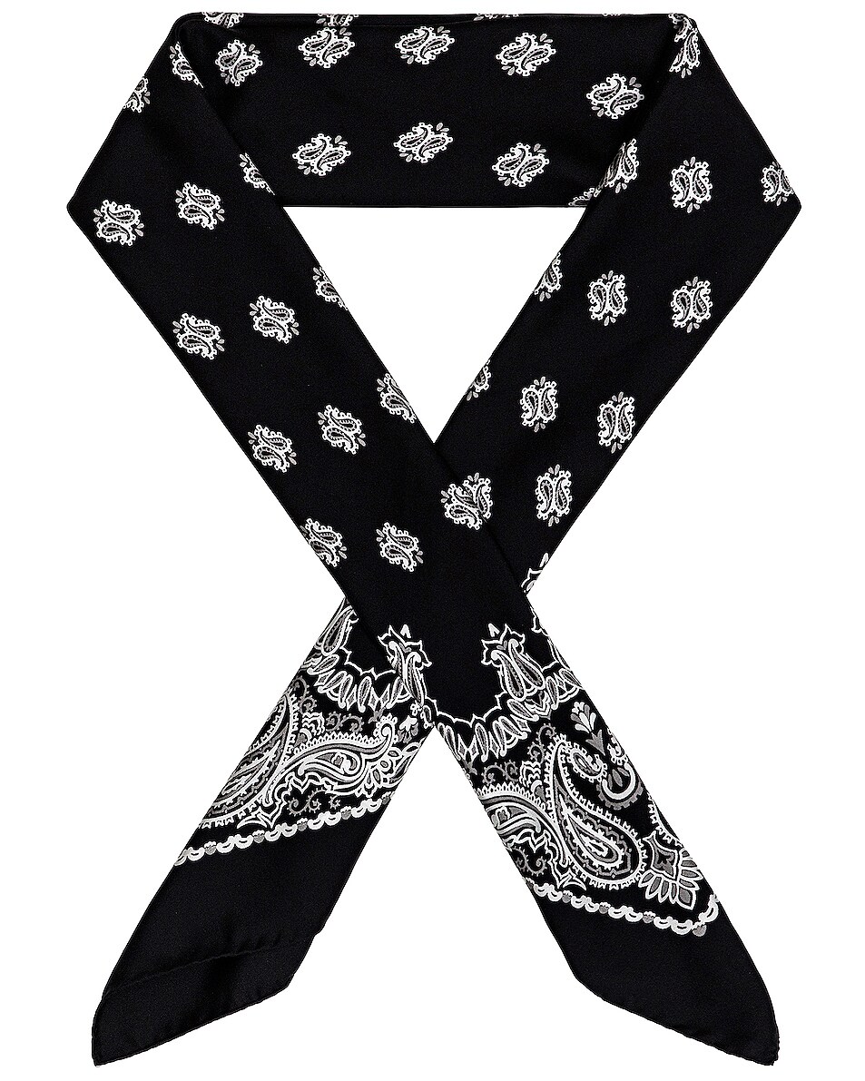 Image 1 of Saint Laurent Scarf Bandana in Black & White