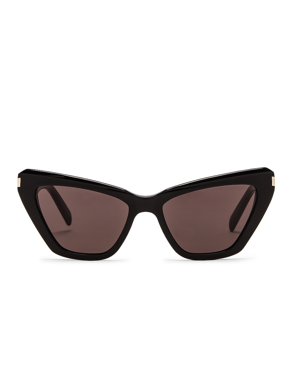 Image 1 of Saint Laurent Cat Eye Sunglasses in Shiny Black