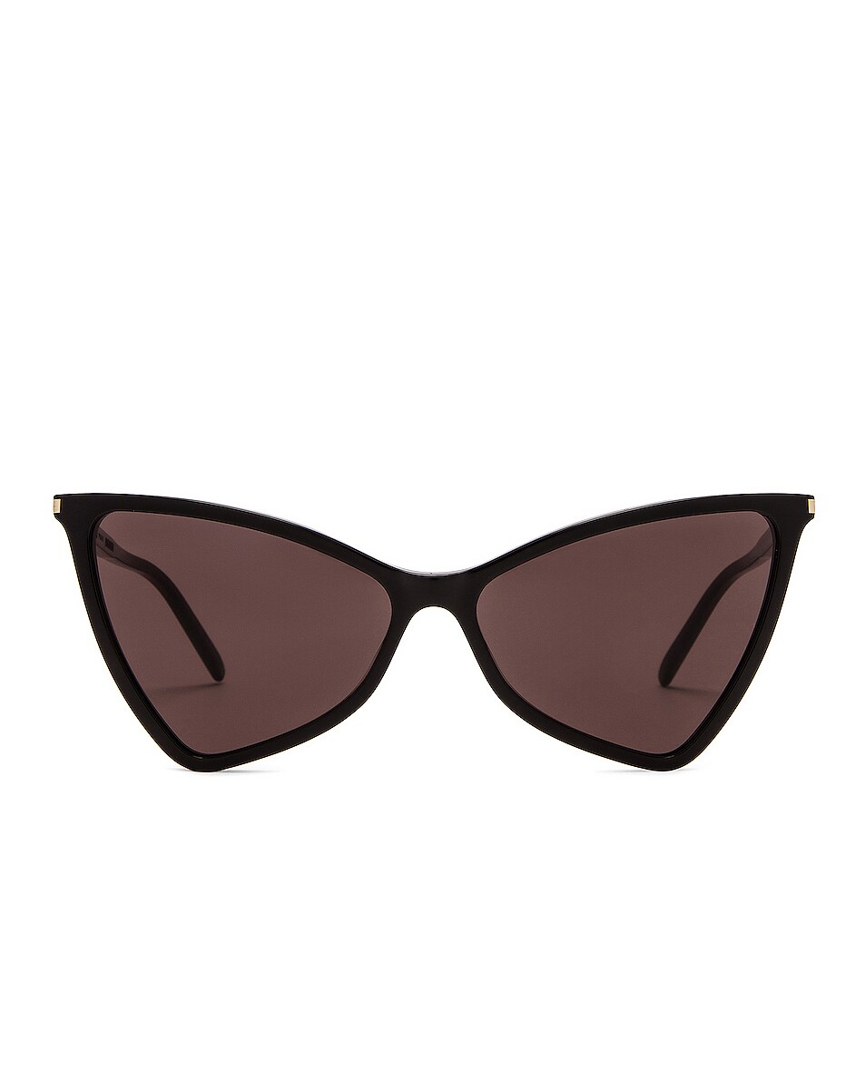 Image 1 of Saint Laurent Thin Acetate Sunglasses in Shiny Black