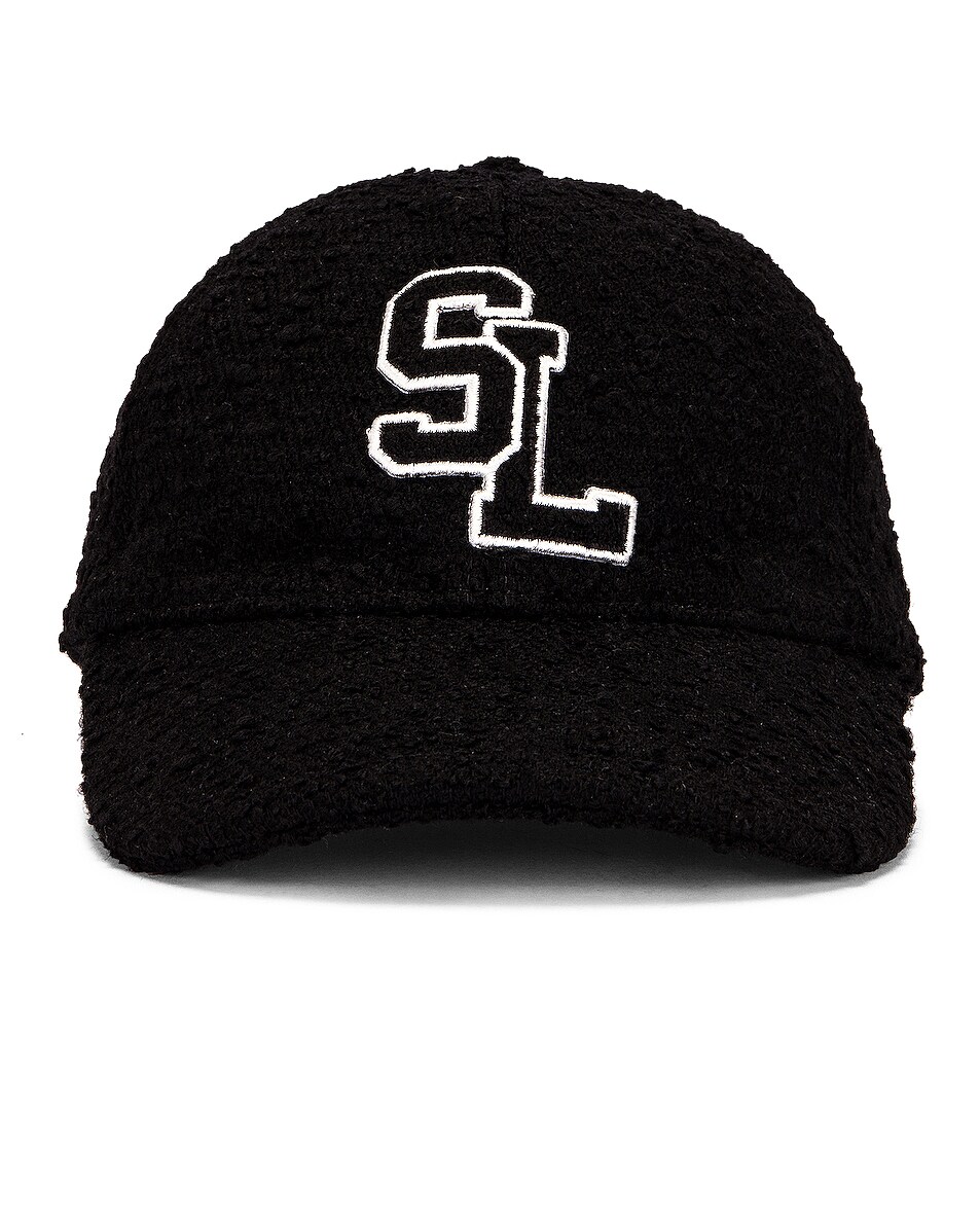 Image 1 of Saint Laurent Tweed Hat in Black