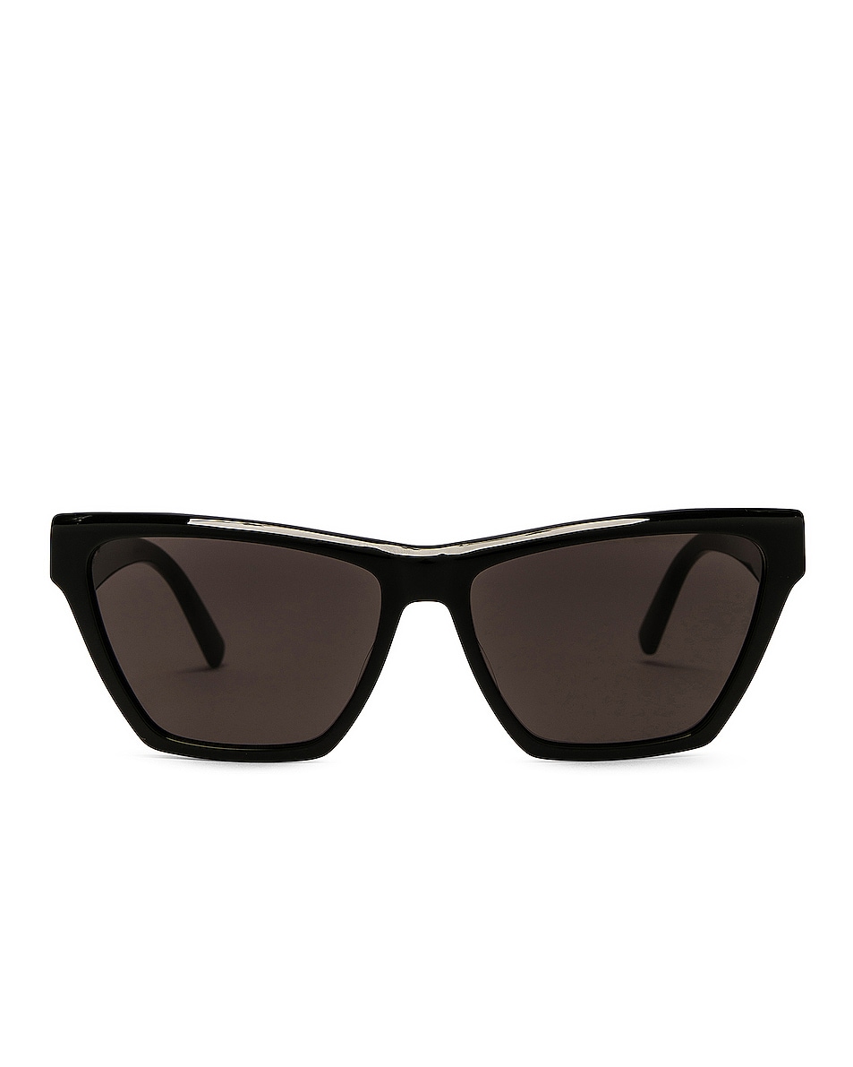 Image 1 of Saint Laurent Feminine Cat Eye Sunglasses in Black