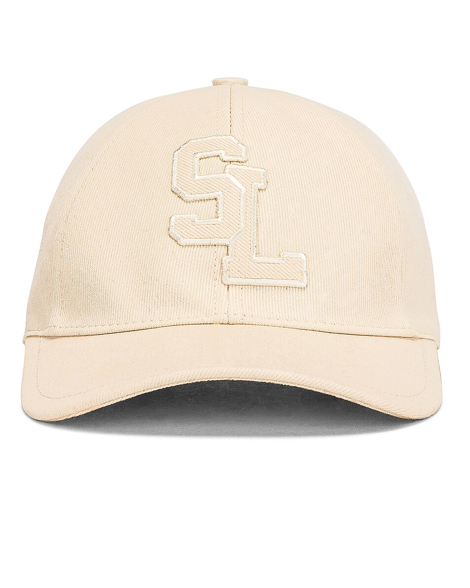 Image 1 of Saint Laurent Denim SL Hat in Ivory