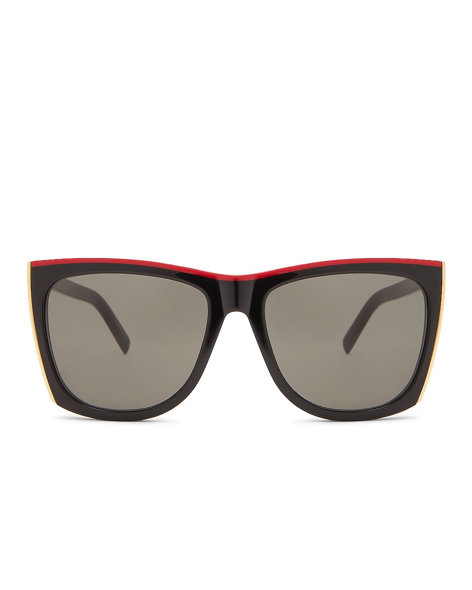 Image 1 of Saint Laurent Paloma Sunglasses in Black & Red