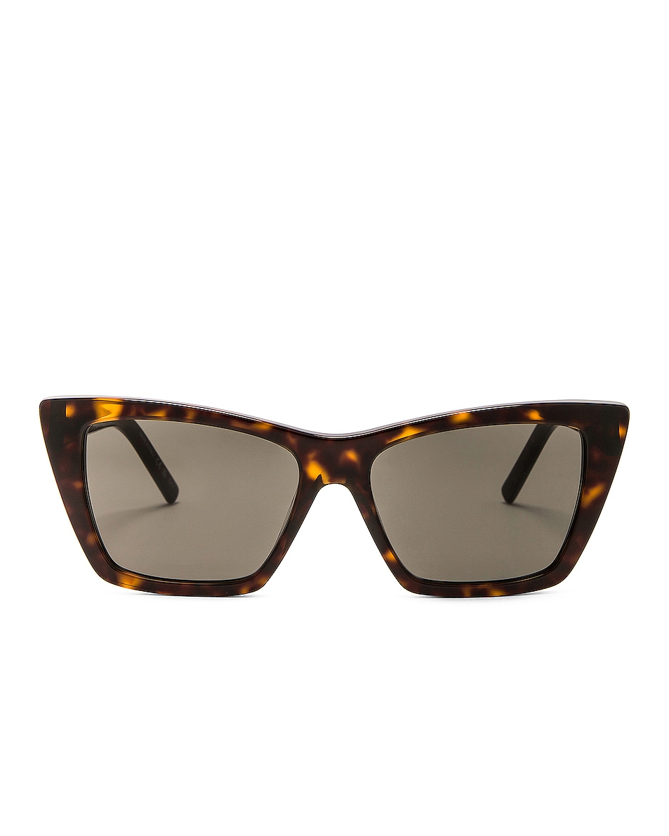 Saint Laurent Mica Sunglasses in Havana & Grey | FWRD