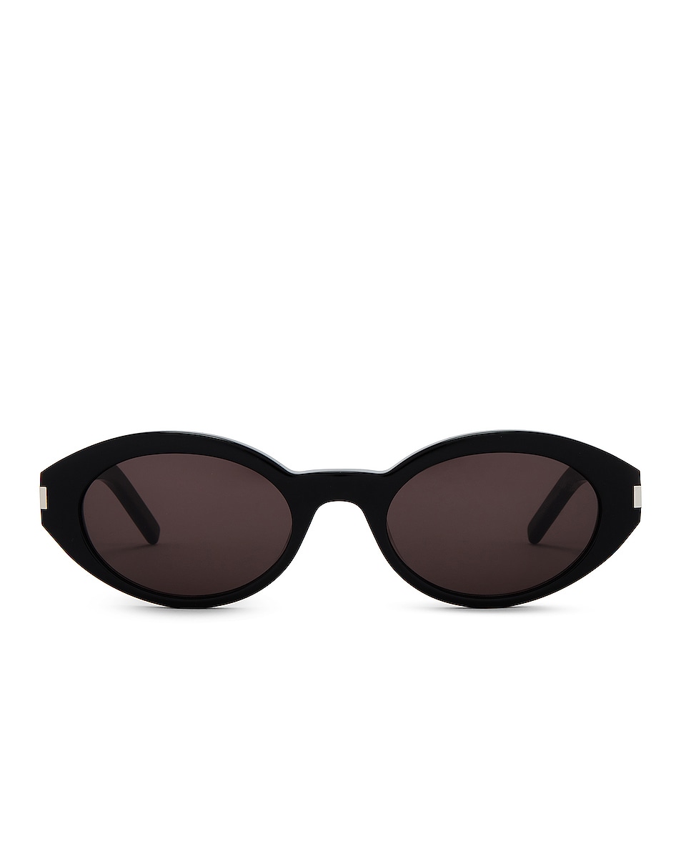 Image 1 of Saint Laurent Oval Sunglasses in Black