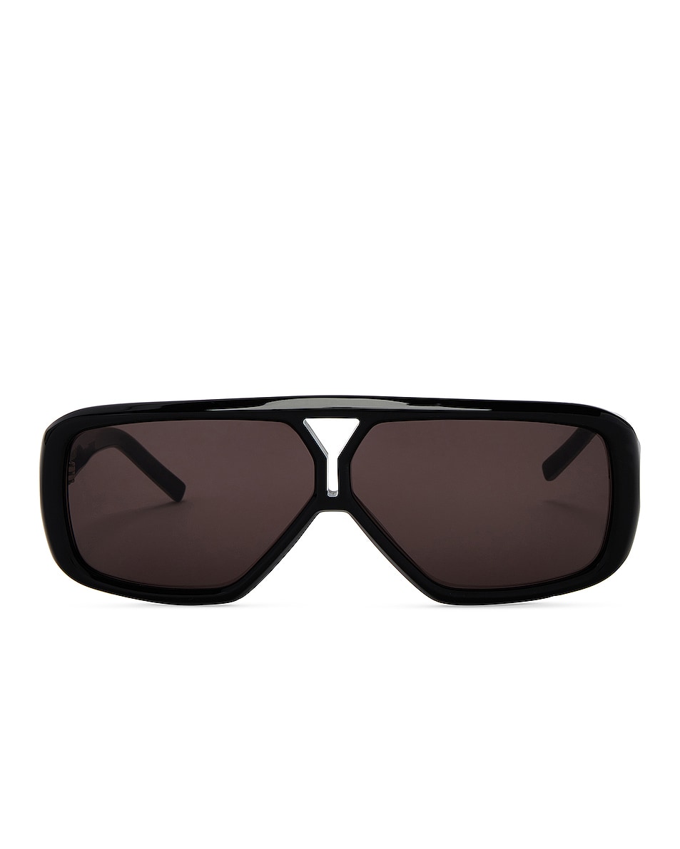 Image 1 of Saint Laurent Rectangular Sunglasses in Black