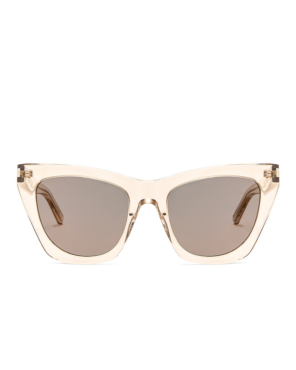 Image 1 of Saint Laurent Cat Eye Sunglasses in Transparent Nude