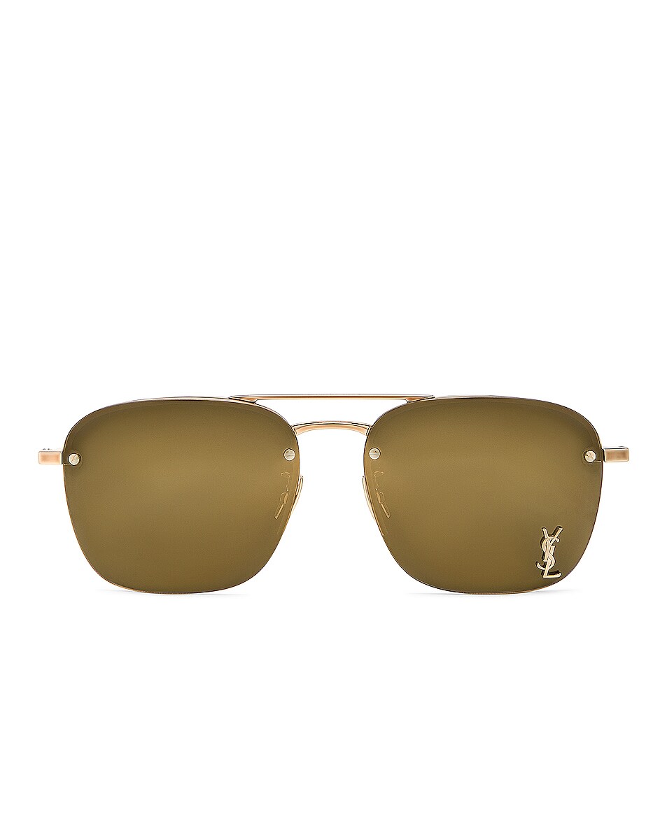 Image 1 of Saint Laurent Square Sunglasses in Bronze