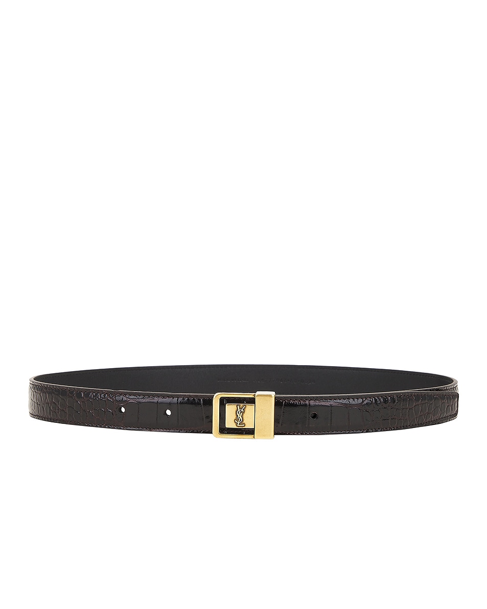 Image 1 of Saint Laurent La 66 Buckle Belt in Fondente