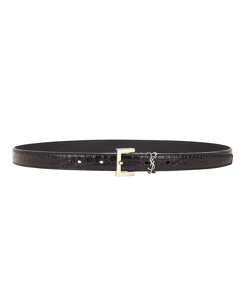 Image 1 of Saint Laurent Leather Belt in Fondente