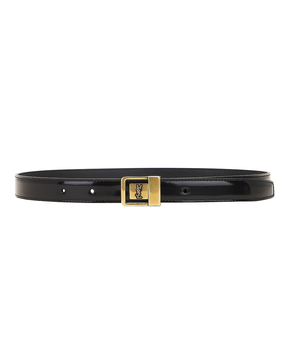 Image 1 of Saint Laurent Boucle La 66 Buckle Belt in Nero