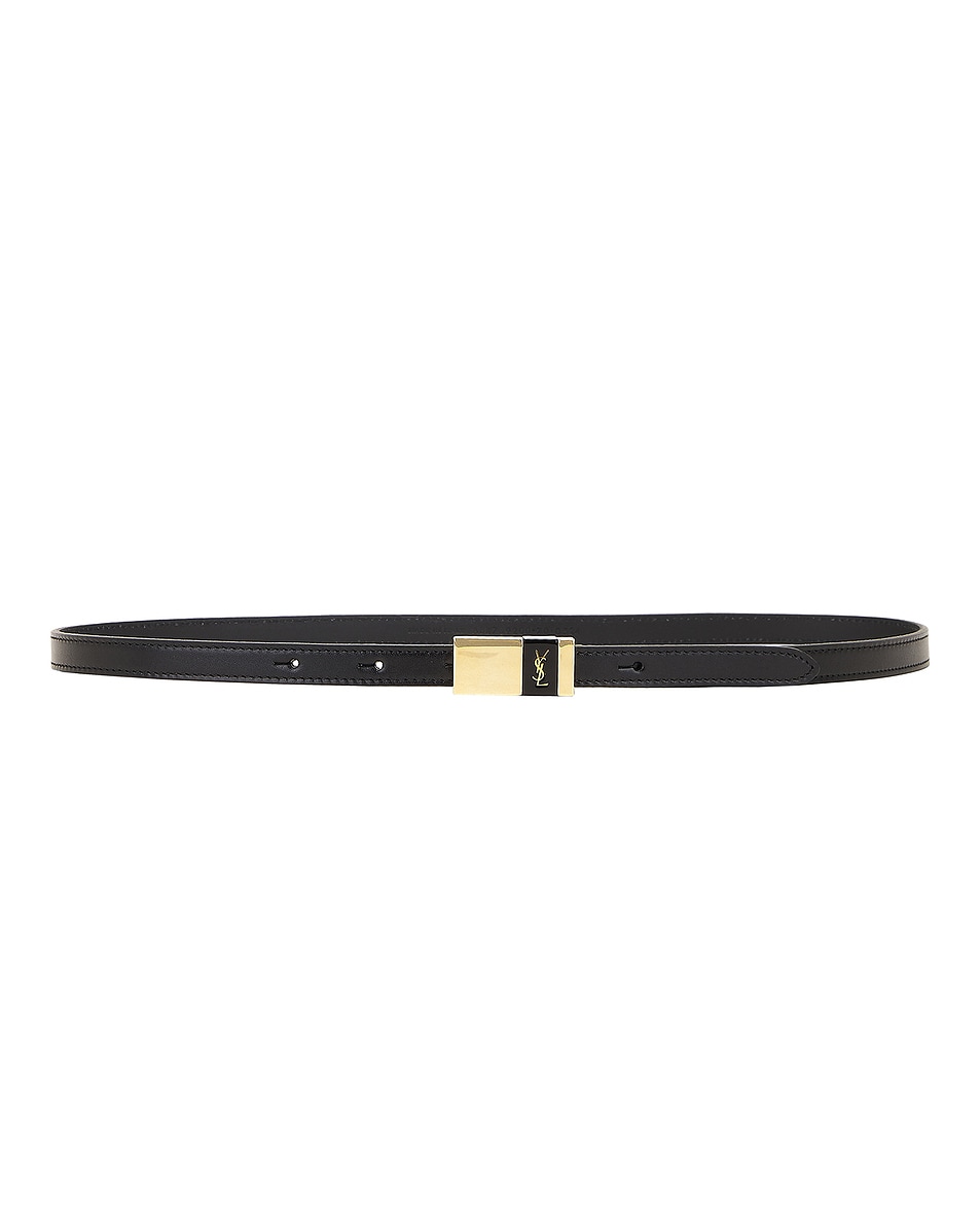 Image 1 of Saint Laurent Leather Belt in Nero