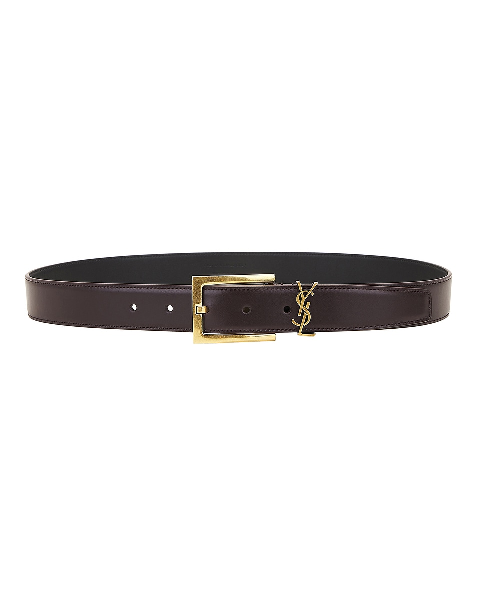 Image 1 of Saint Laurent Leather Belt in Spiced Apple