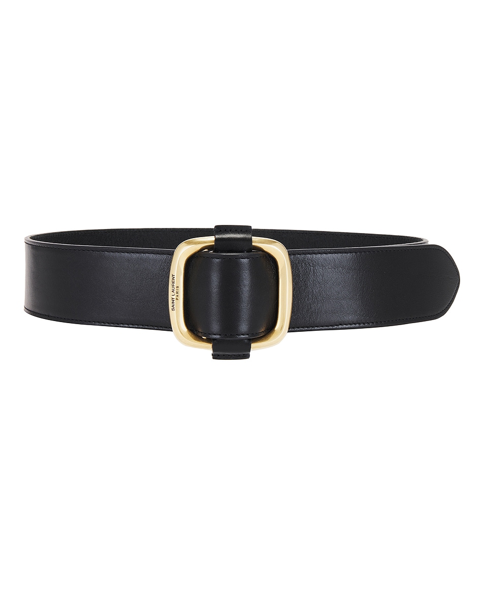 Image 1 of Saint Laurent Leather Belt in Nero