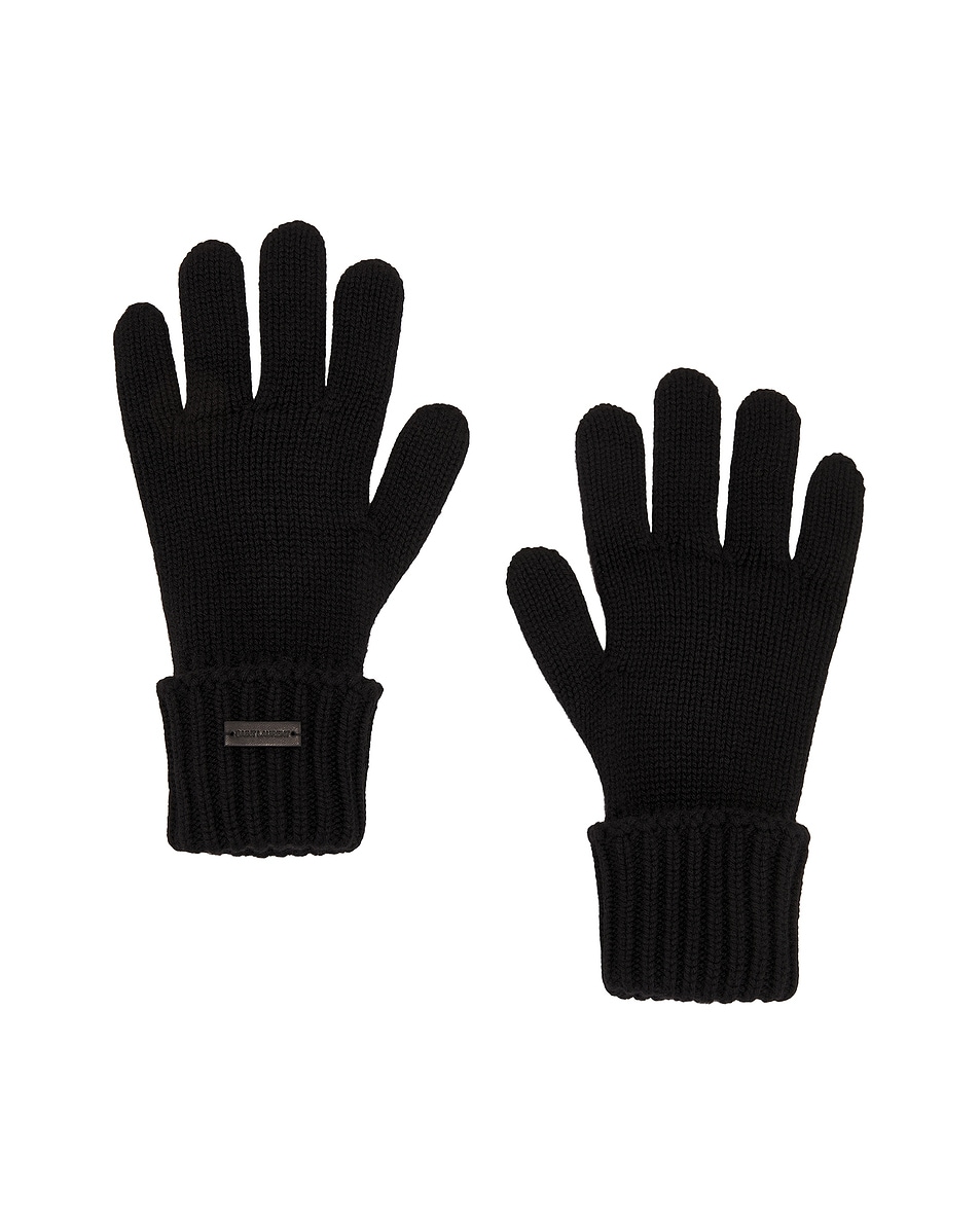 Image 1 of Saint Laurent Cashmere Gloves in Black