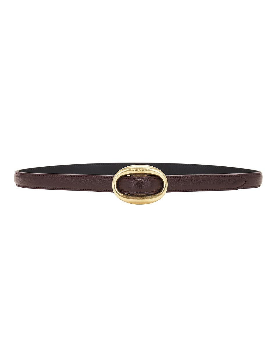 Image 1 of Saint Laurent Oval Belt in Dark Currant