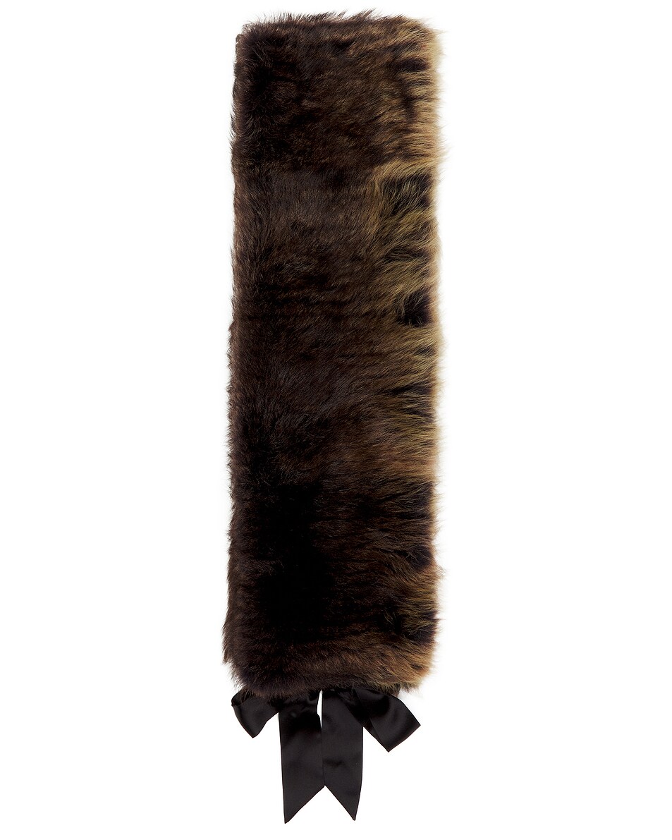 Image 1 of Saint Laurent Fur Scarf in Dark Brown