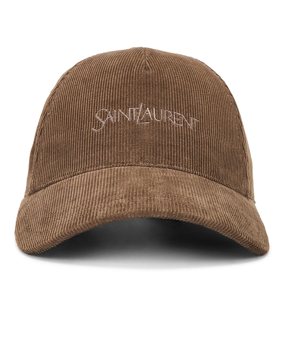 Image 1 of Saint Laurent Hat in Kaki & Gold