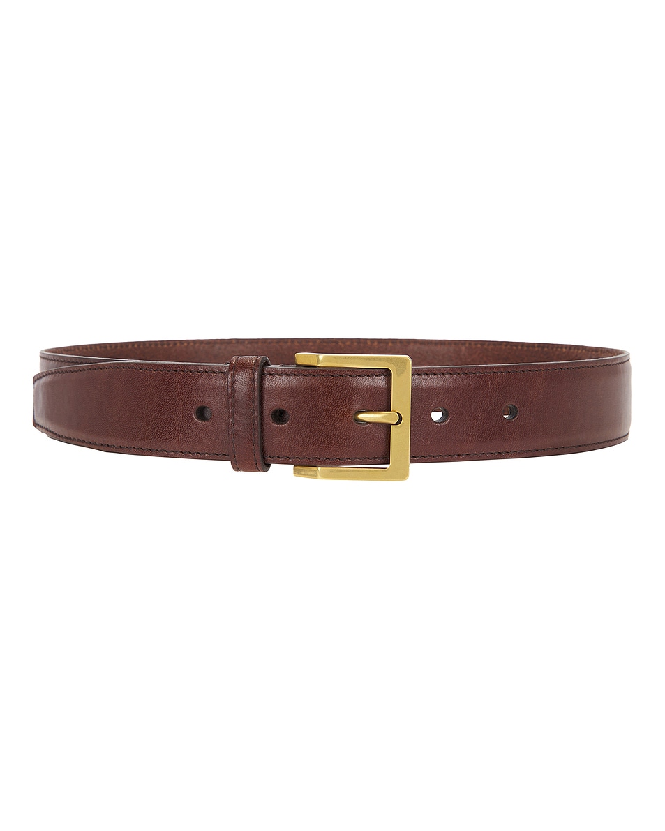 Image 1 of Saint Laurent Ceinture Vadim Belt in Burnt Chocolate