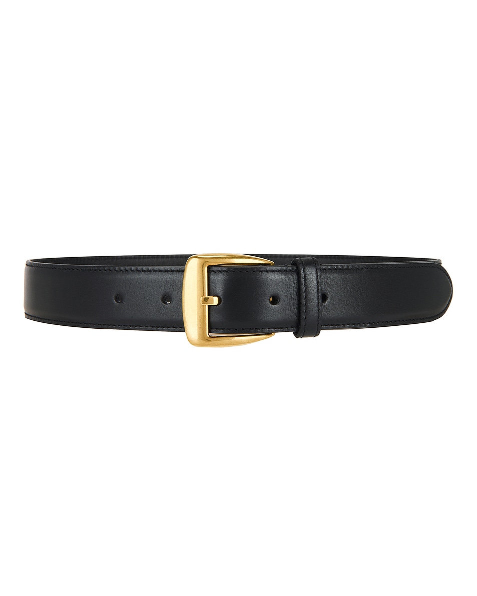 Image 1 of Saint Laurent Ceinture Trapeze Belt in Nero