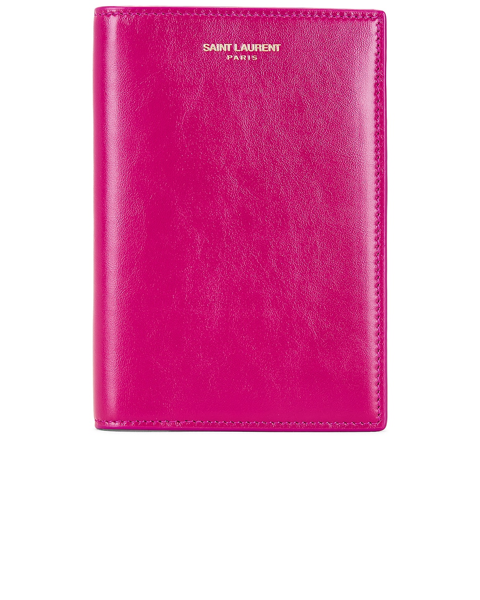 Image 1 of Saint Laurent Passport Case in Deep Magenta