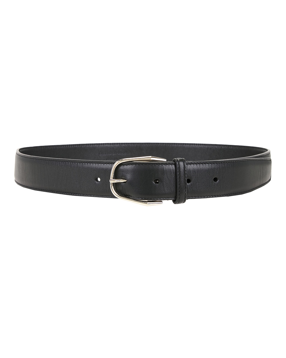 Image 1 of Saint Laurent Cuir Cristal Belt in Nero