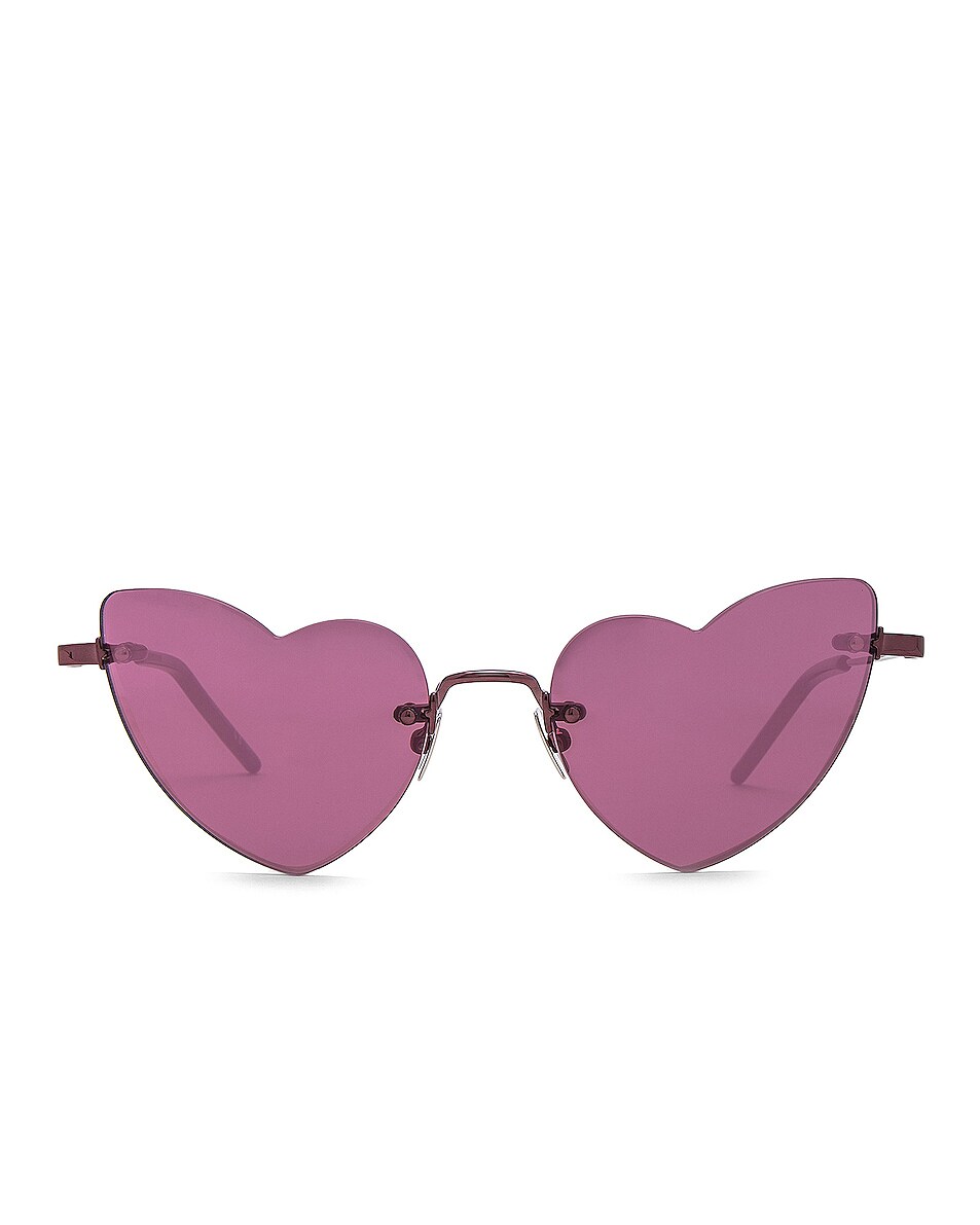 Image 1 of Saint Laurent Loulou Sunglasses in Pink