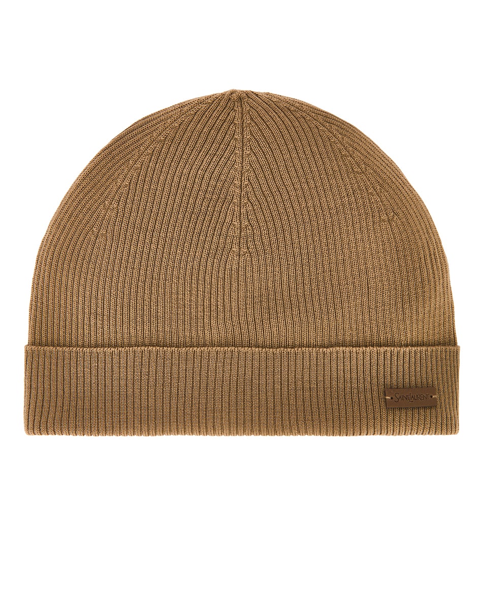 Image 1 of Saint Laurent Wool Beanie in Beige