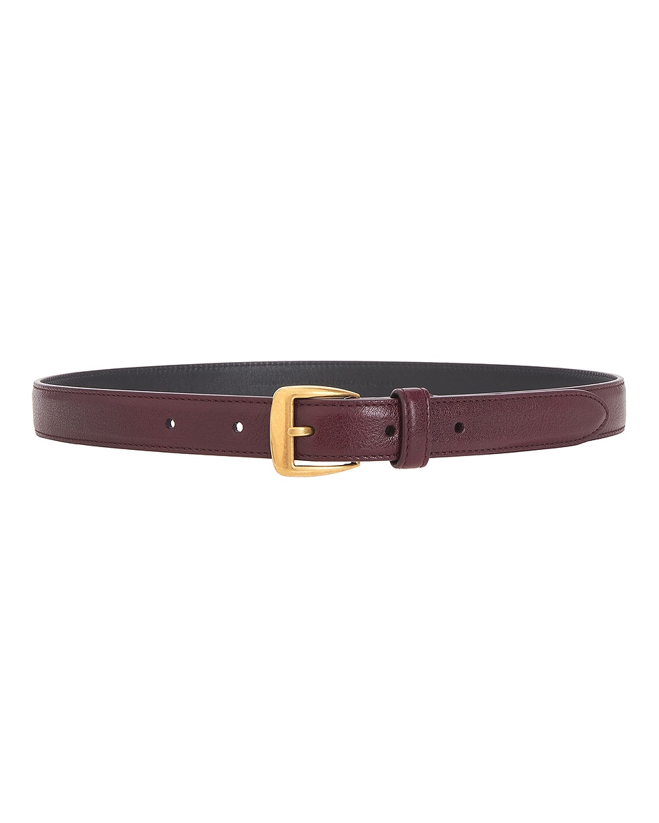 Image 1 of Saint Laurent Fine Ceinture Belt in Hot Wine