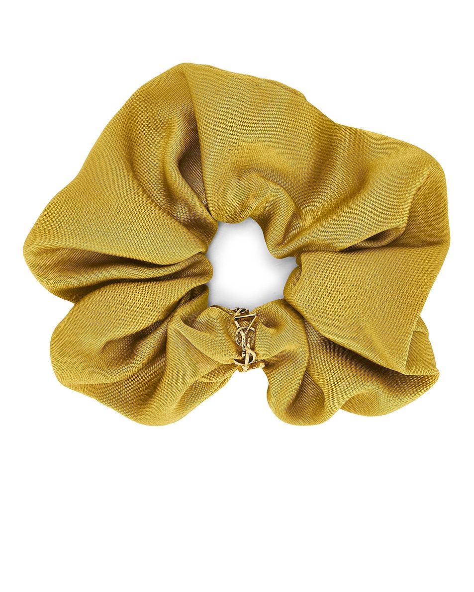 Image 1 of Saint Laurent Logo Scrunchie in Sun