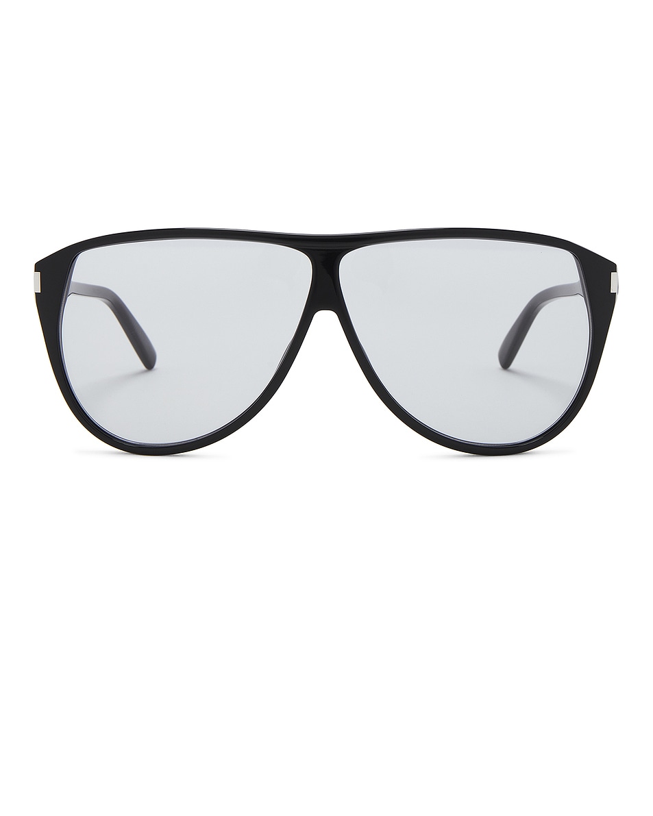 Image 1 of Saint Laurent Gaspar Sunglasses in Black & Light Blue